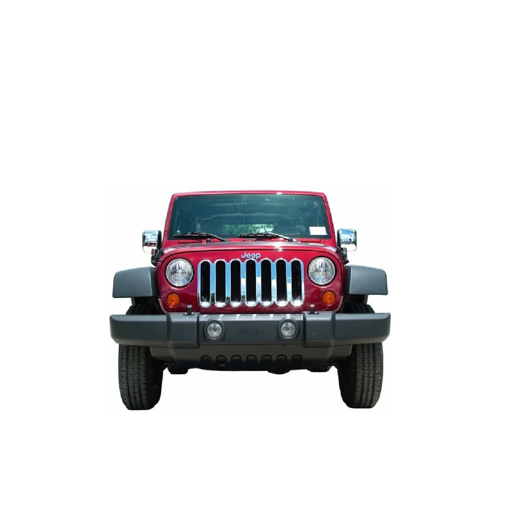 Chroom grille inzetstukken voor Jeep Wrangler III