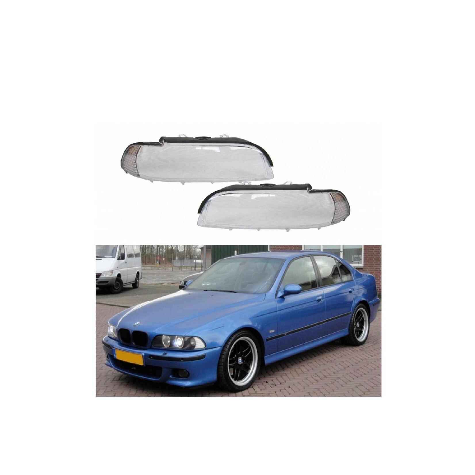 BMW E39 facelift koplampglazen 2000-2004