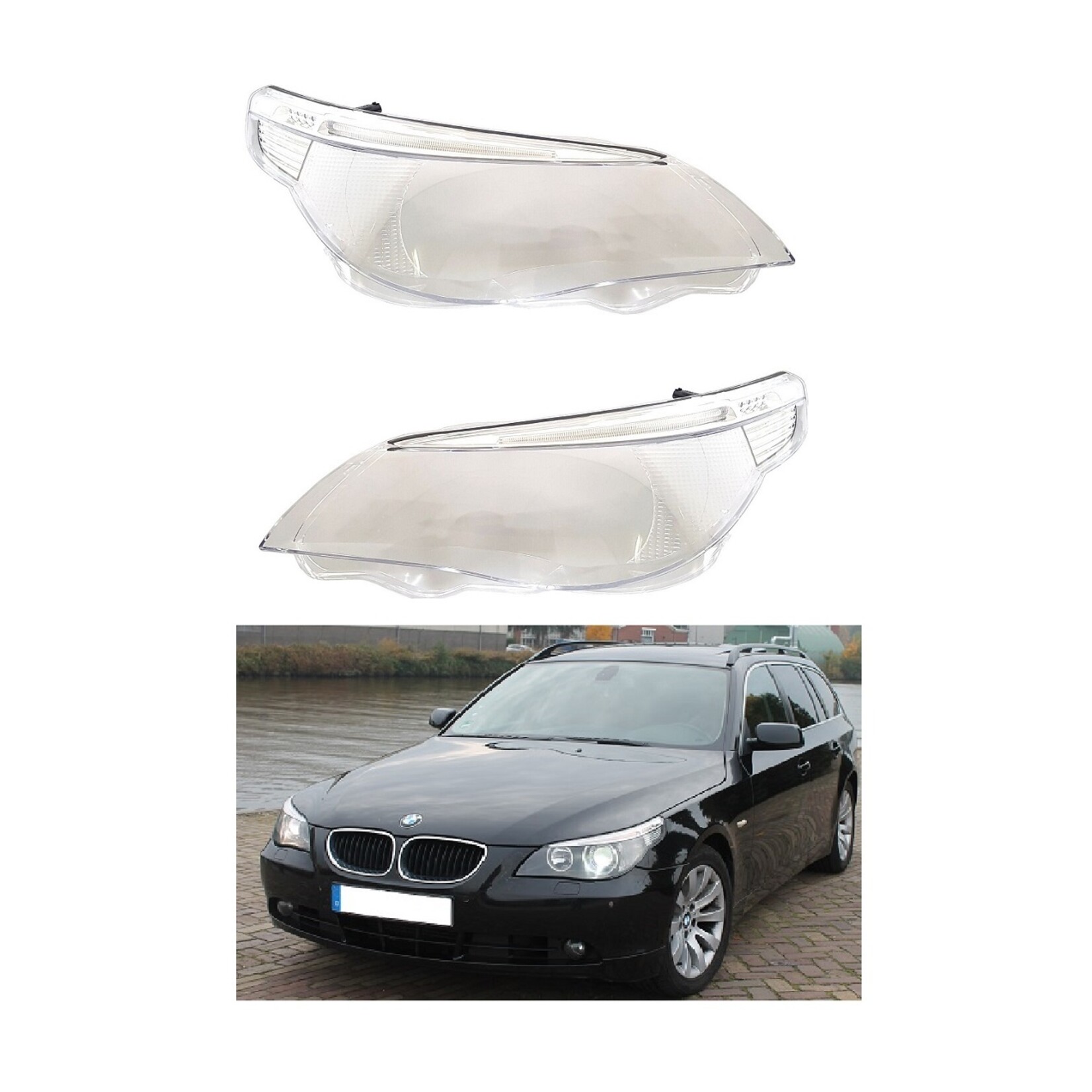 Koplampglazen voor BMW 5 serie E60/ E61