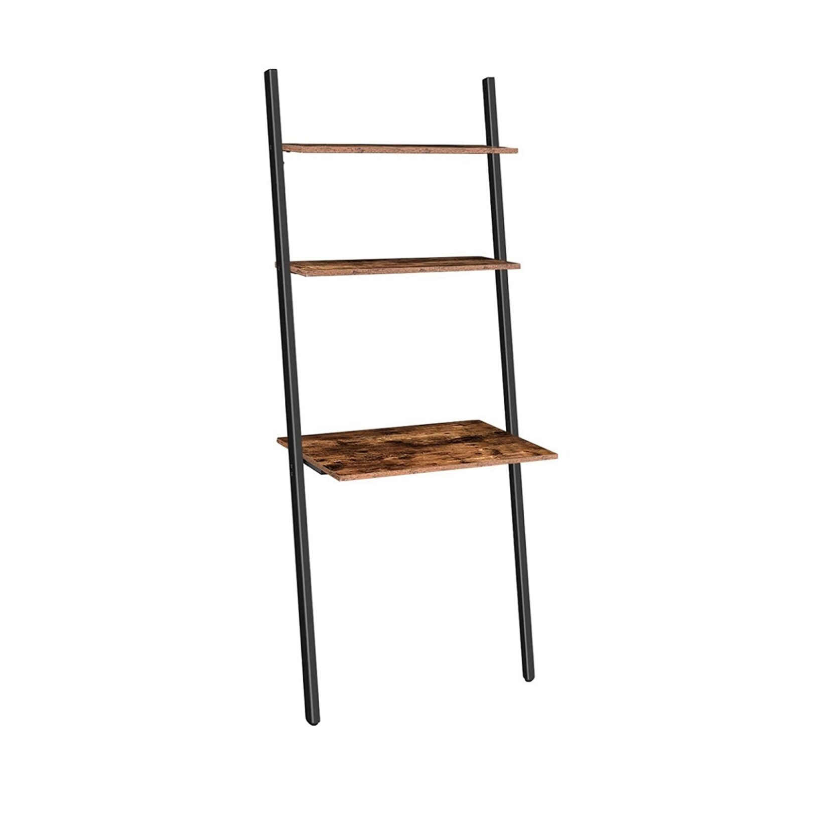 Wandbureau industrieel, vintage design computertafel met ladderplank