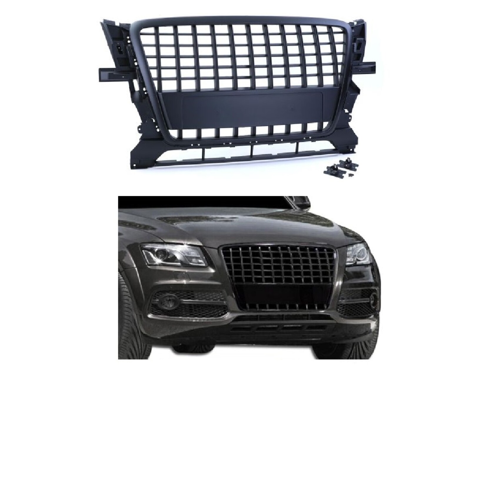 Audi Q5 grille zonder embleem mat zwart