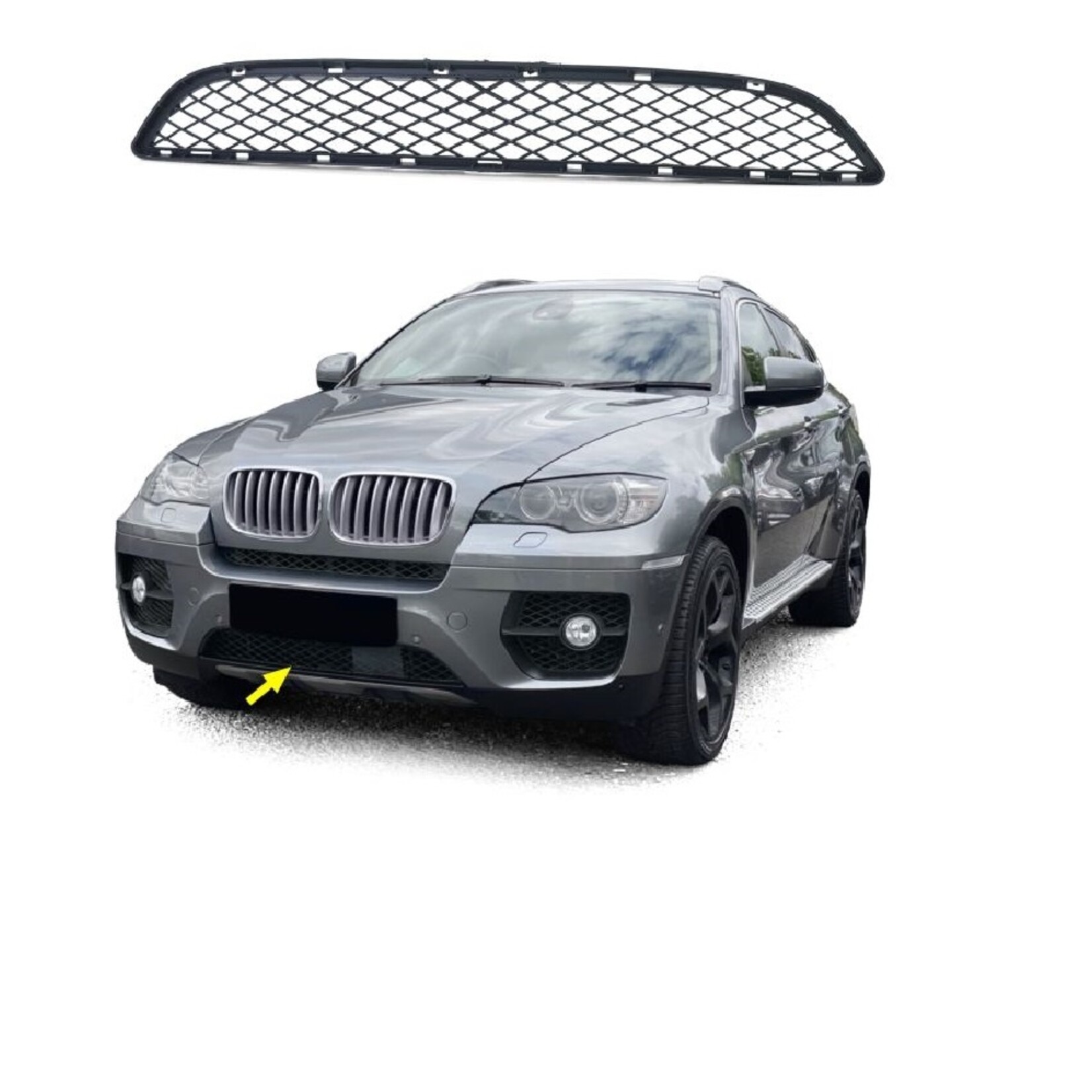 BMW X6 E71 bumpergaas onder bumper grille