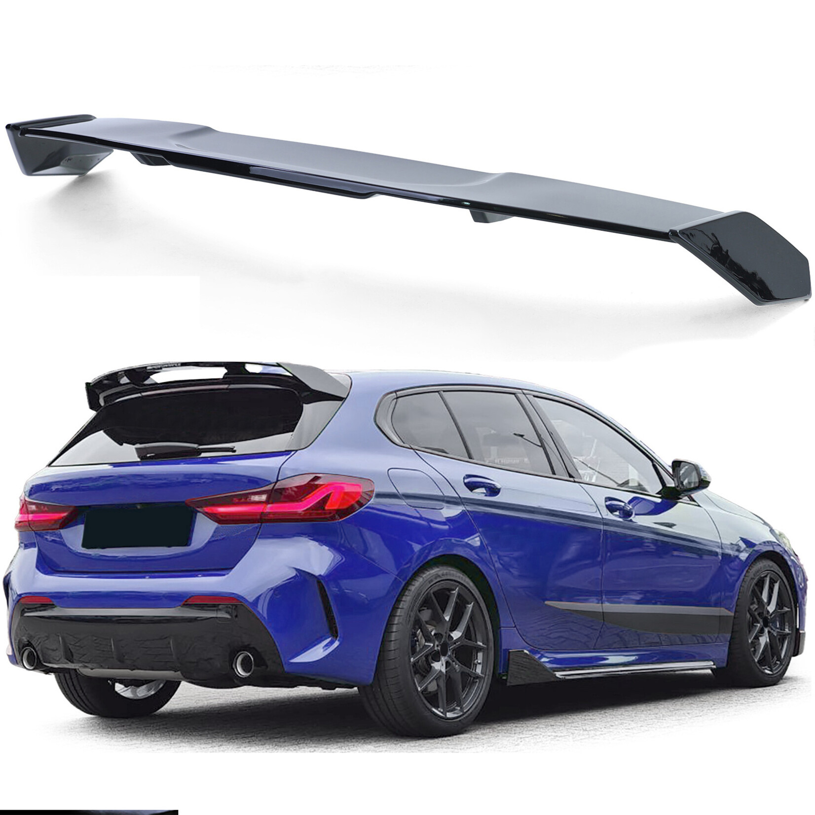 Spoiler dakspoiler hoogglans zwart voor BMW 1 serie F40