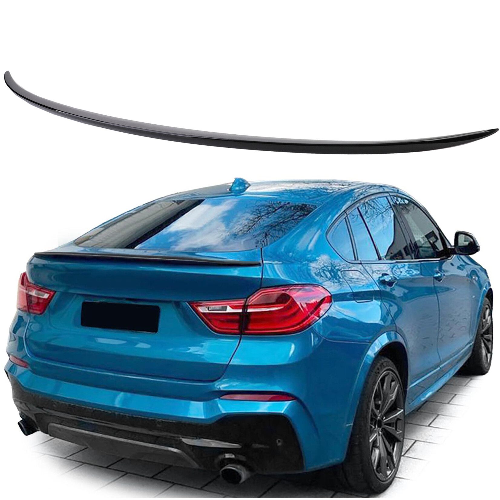 Spoiler kofferbakspoiler hoogglans zwart voor BMW X4 F26