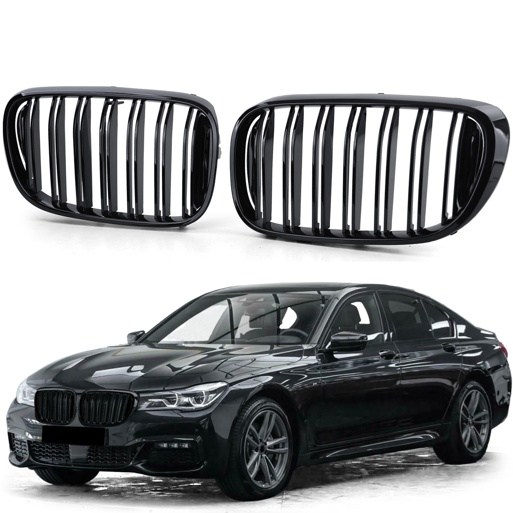 Grille hoogglans zwart voor BMW 7 serie G11 G12