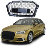 Grille hoogglans zwart voor Audi A3 8V 2016-2020