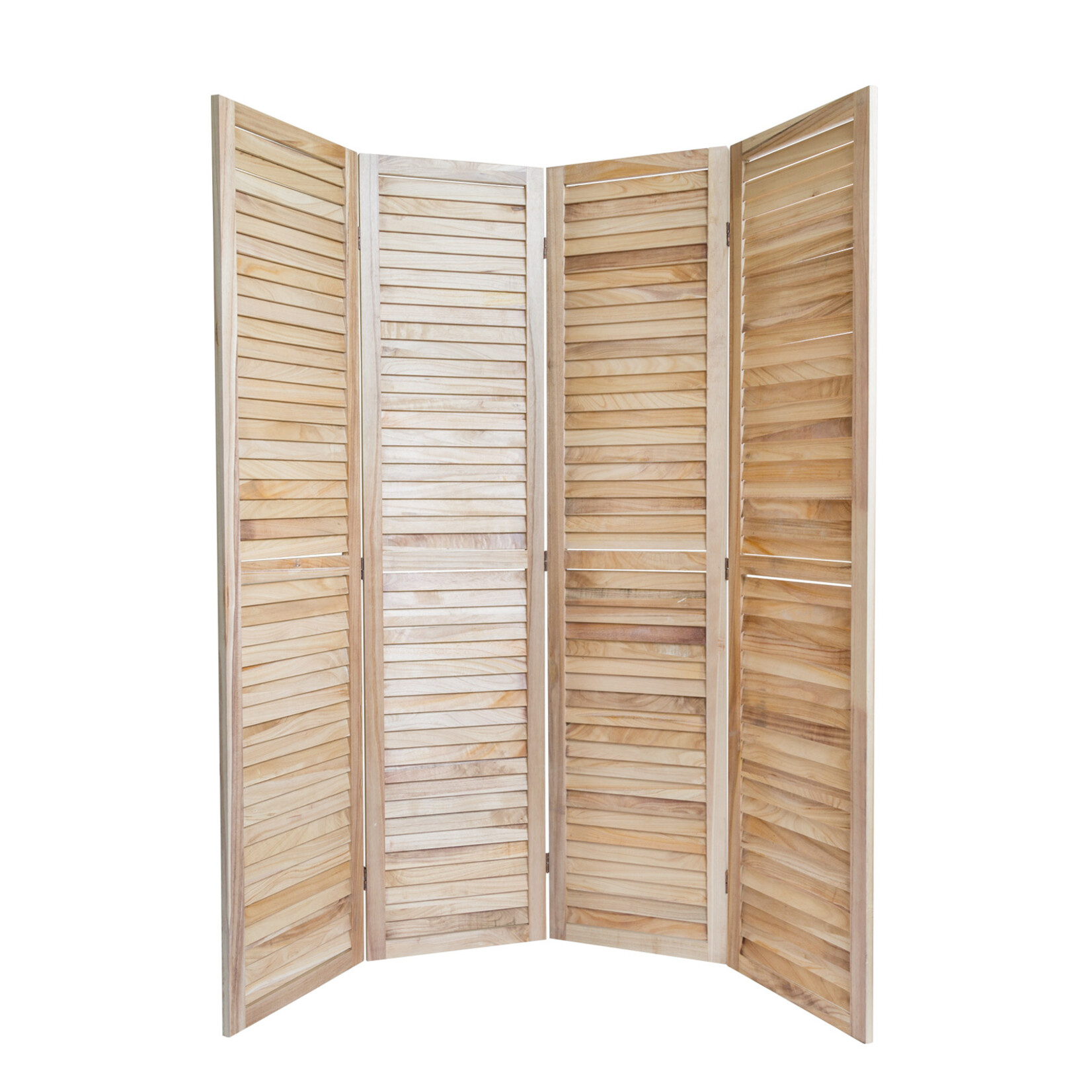 Kamerscherm roomdivider hout 4 delig Spaanse wand