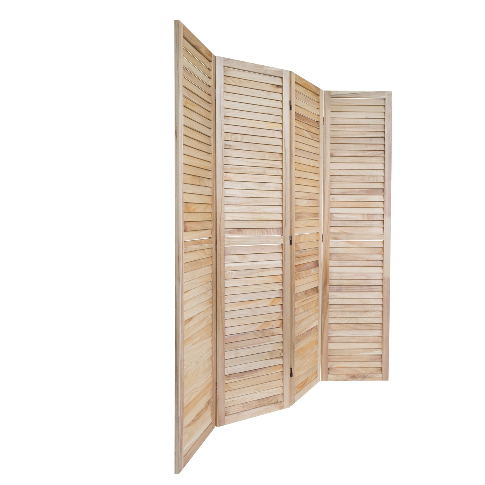 Kamerscherm roomdivider hout 4 delig Spaanse wand