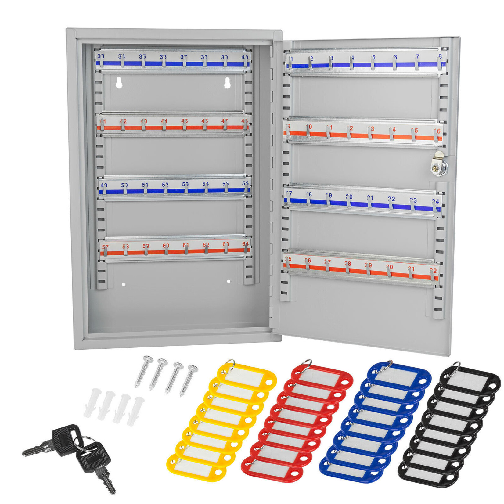 Sleutelkast metaal voor 64 sleutels