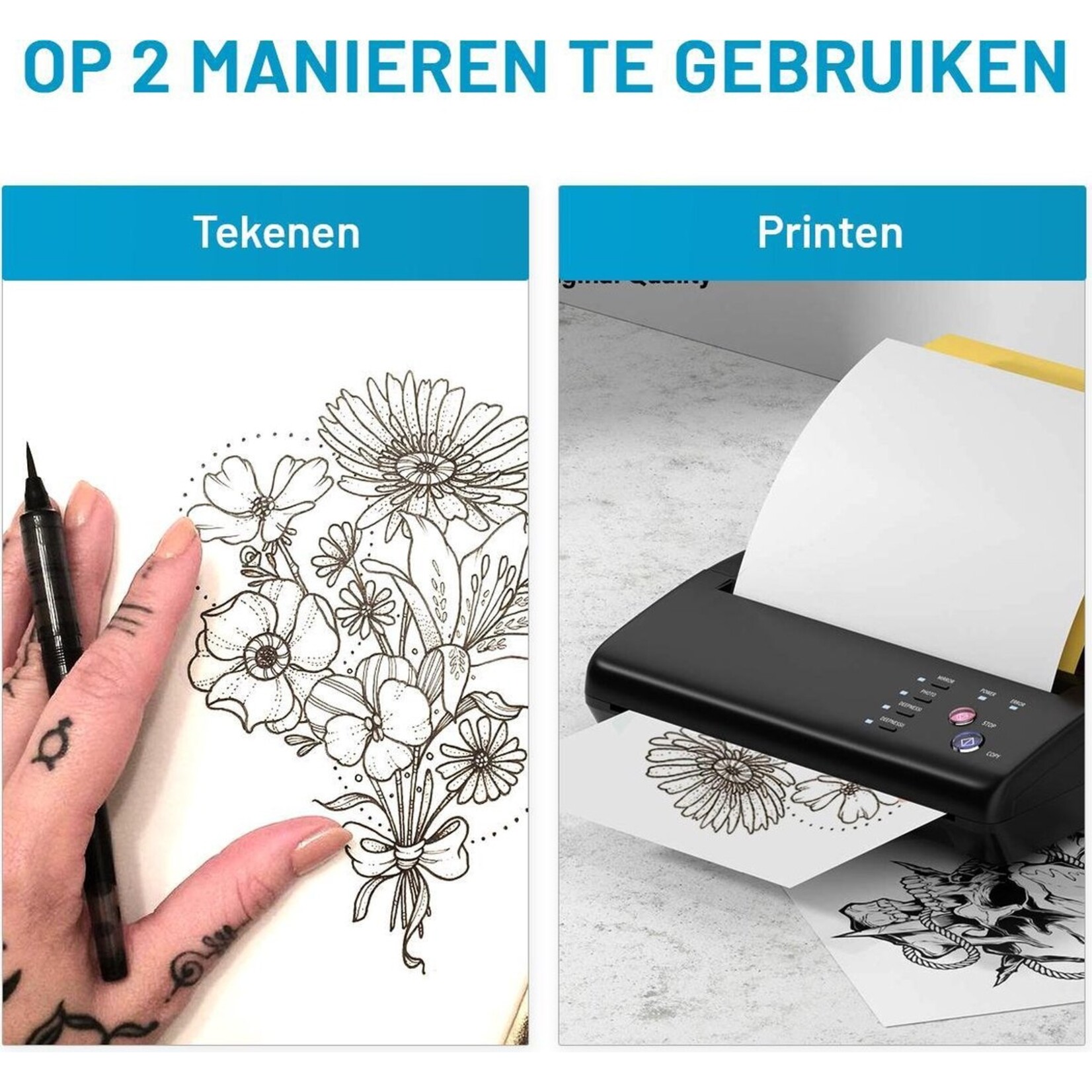 50x tattoo transferpapier voor thermische printer