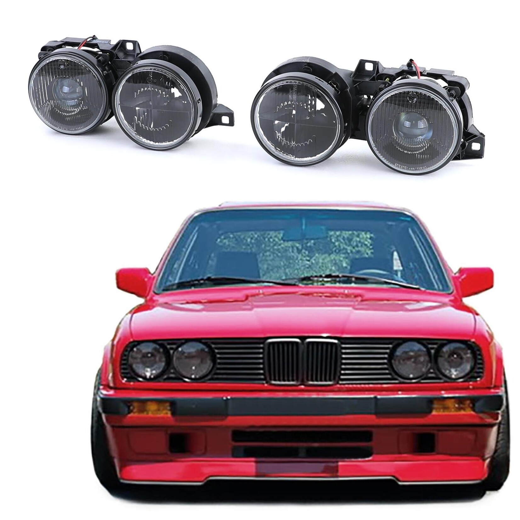 Koplampen zwart BMW 3 serie E30