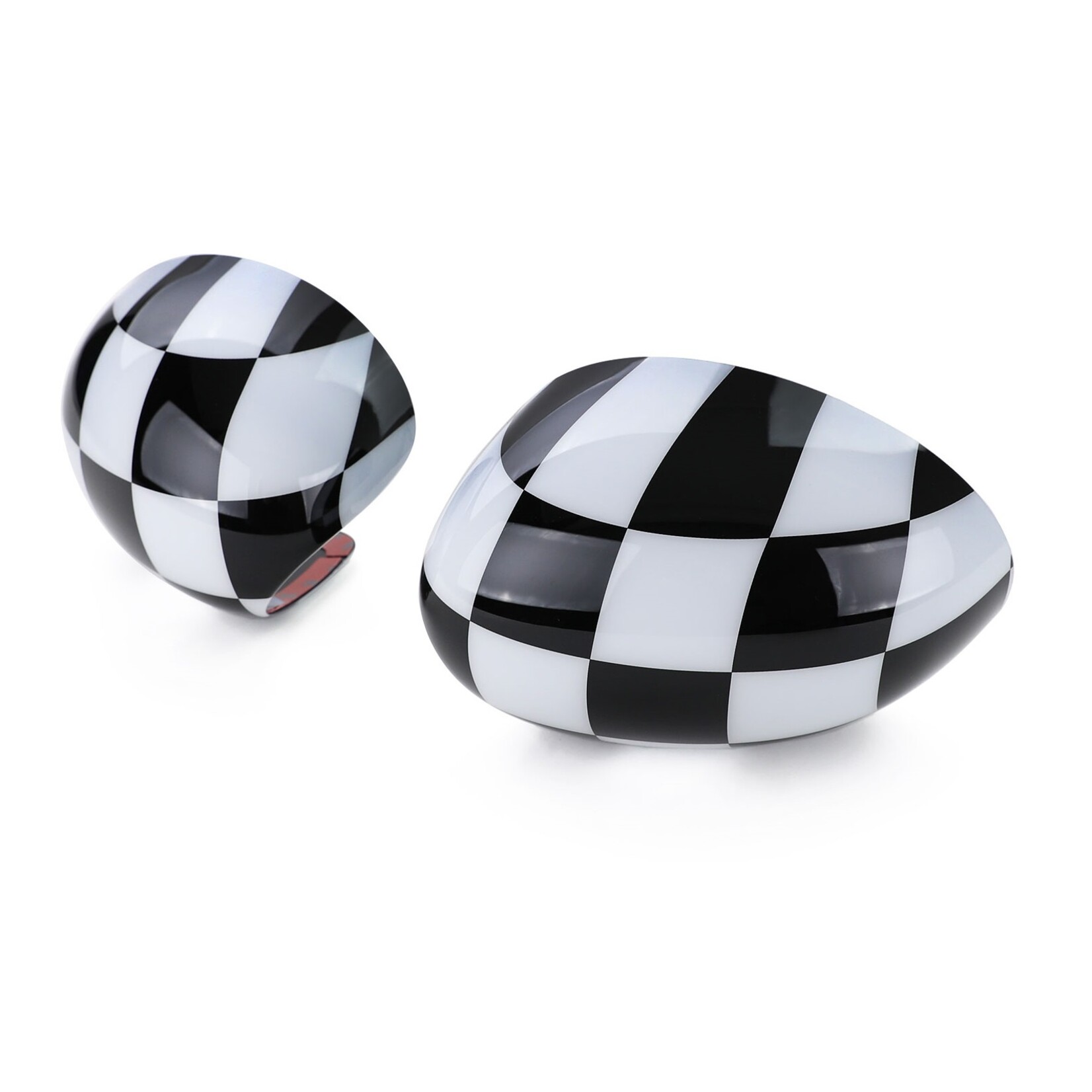 Checkered spiegelkappen voor Mini R55 R56 R57 R58 R59 R60