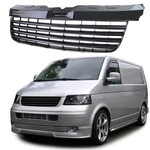 VW T5 grille zonder embleem hoogglans zwart