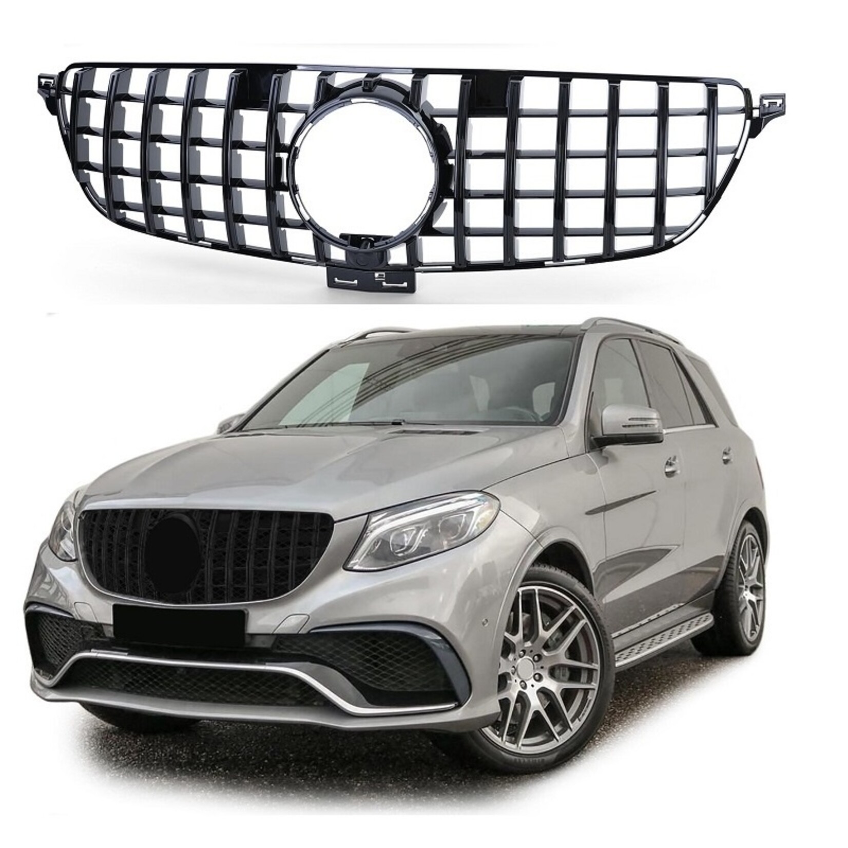 Mercedes Benz M Klasse GLE grille hoogglans zwart