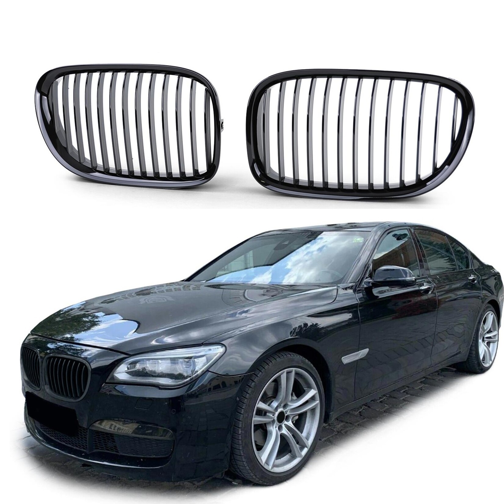 BMW 7 serie F01 F02 F03 F04 grille hoogglans zwart