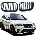 BMW X5 E70, X6 E71  grille hoogglans zwart