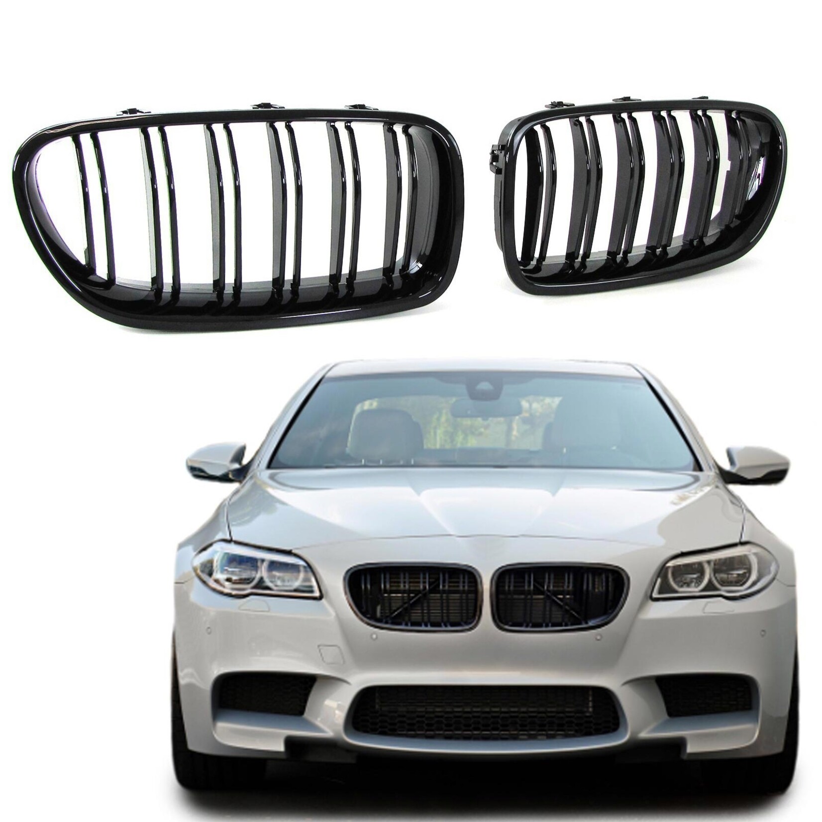 Grille hoogglans zwart voor BMW 5 serie F10 F11