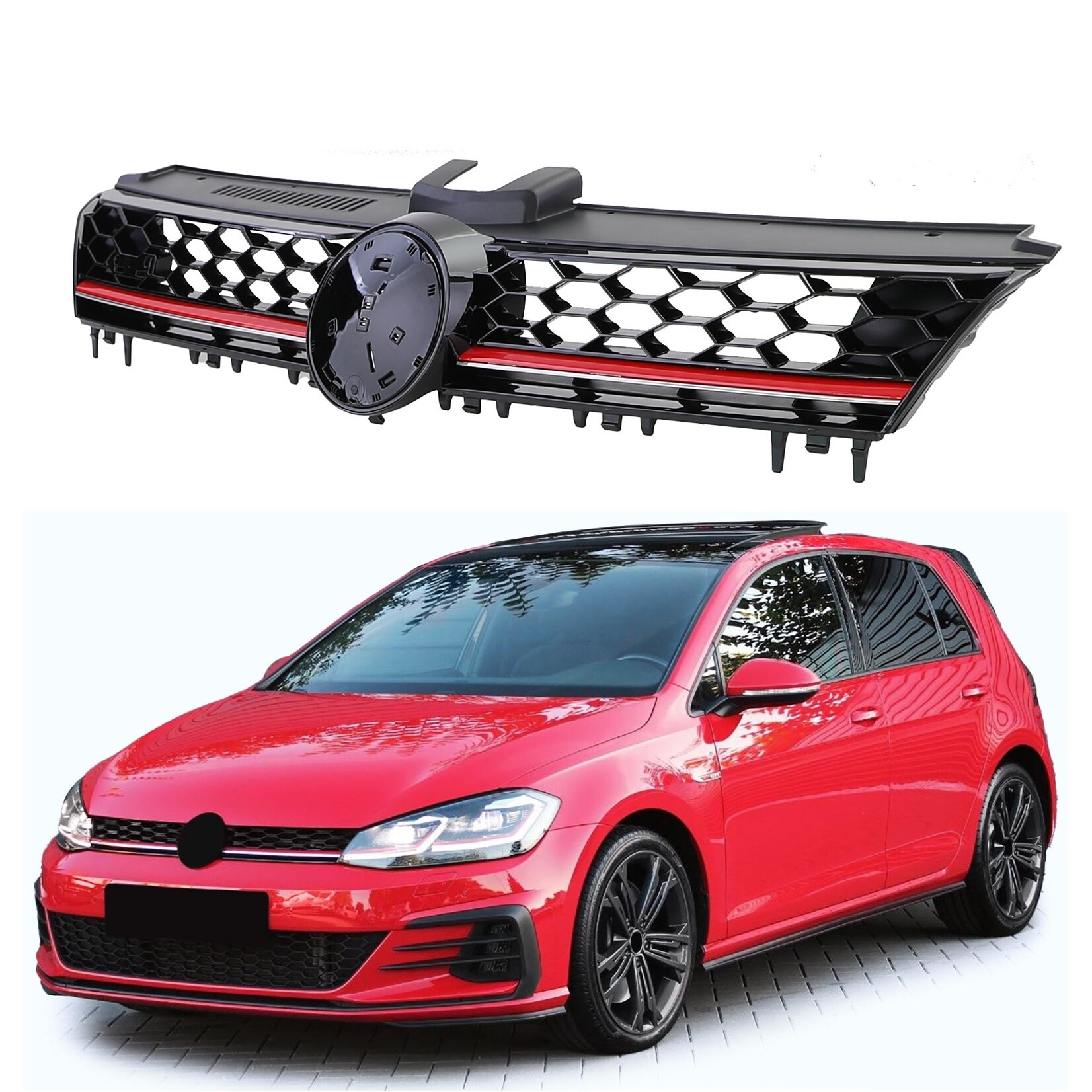 Grille in GTI look voor VW Golf 7