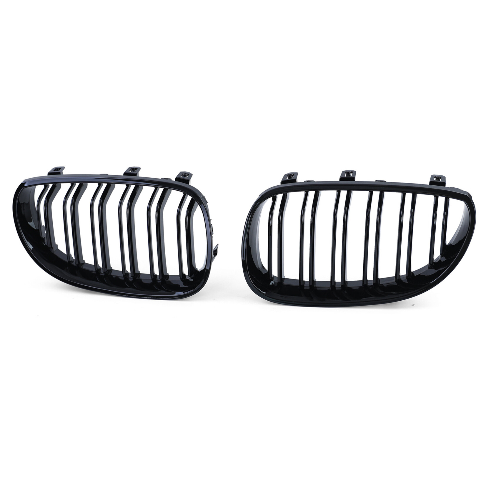 BMW 5 serie E60 E61 grille hoogglans zwart dubbele spijl