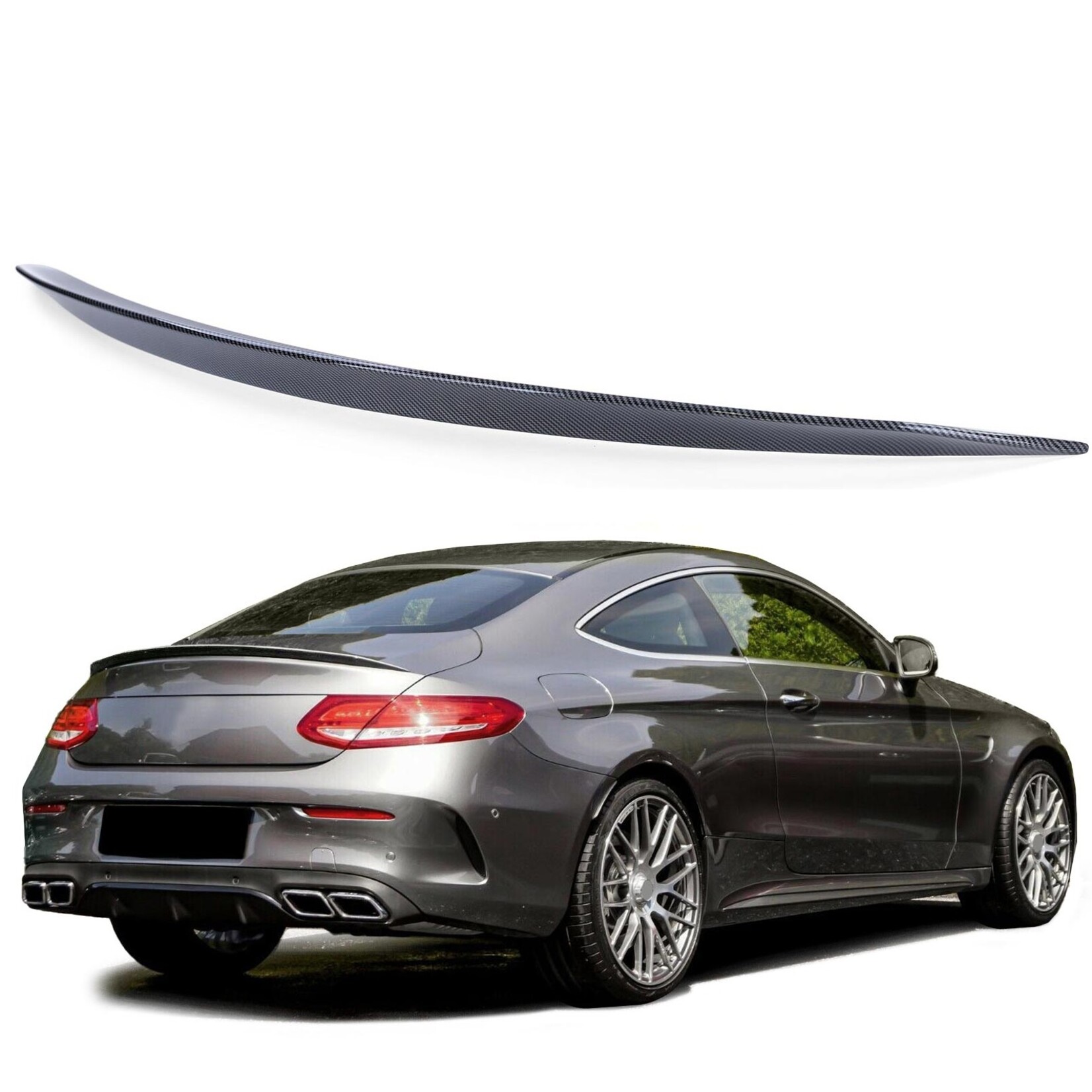 Mercedes C Klasse Coupe C205 carbon look spoiler