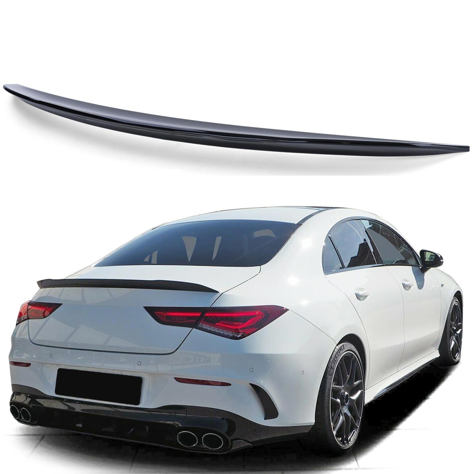 Mercedes Benz CLA C188 spoiler hoogglans zwart