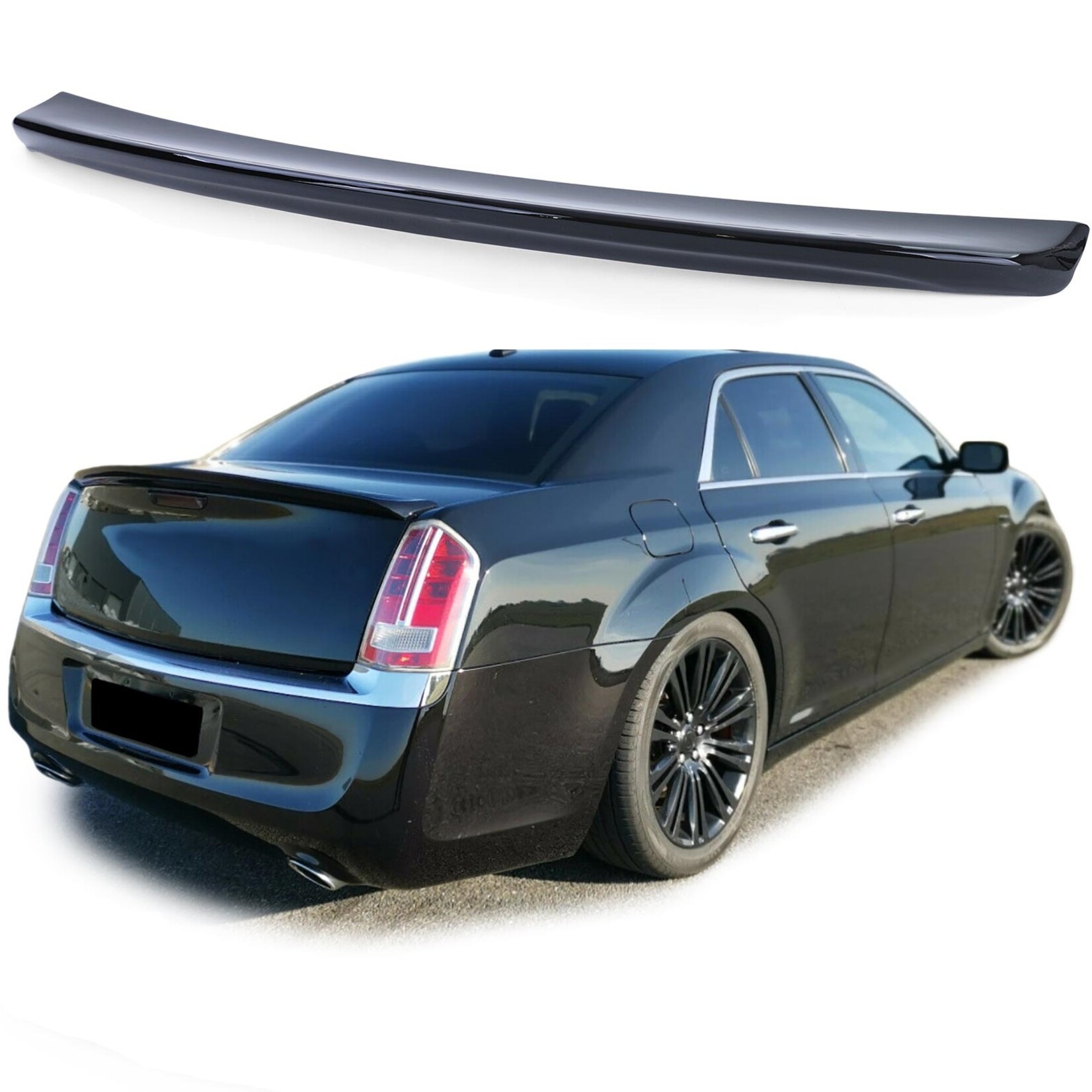 Chrysler 300C Lancia Thema achterklepspoiler hoogglans zwart