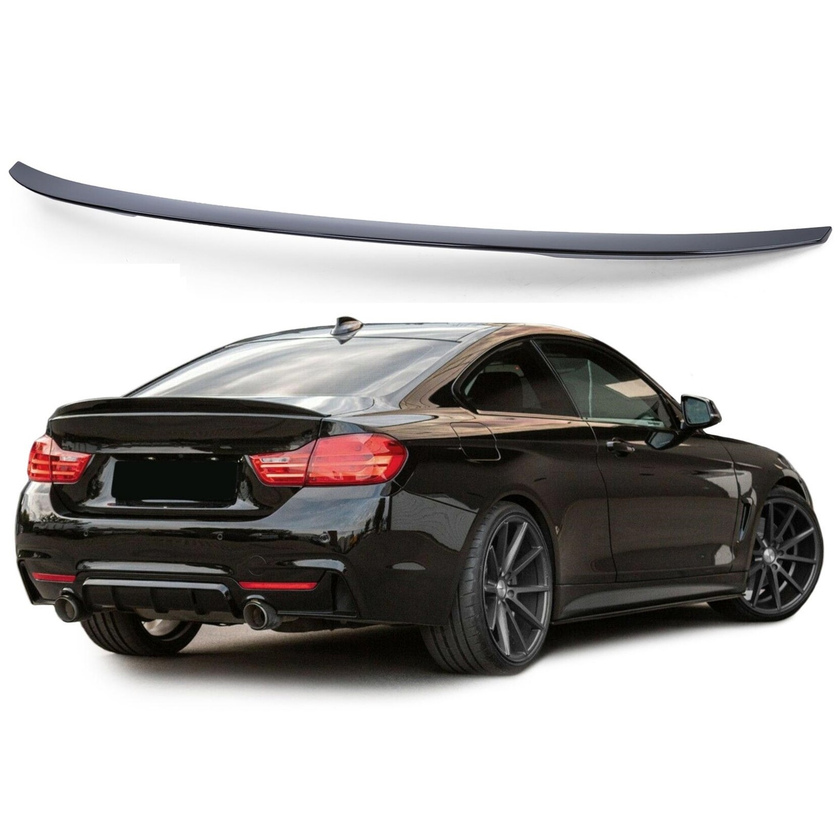 BMW 4 serie F32 coupe spoiler hoogglans zwart