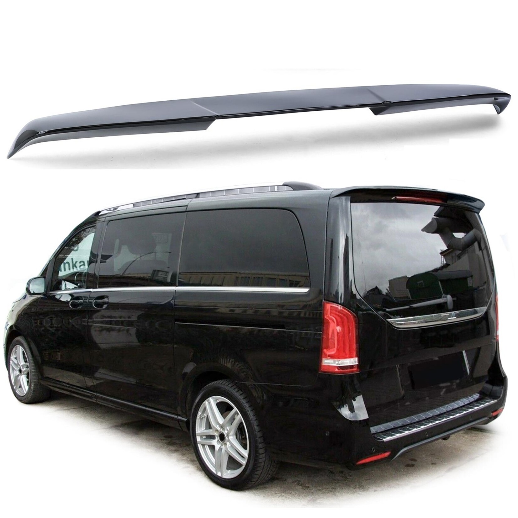 Mercedes Benz V Klasse Vito dakspoiler hoogglans zwart