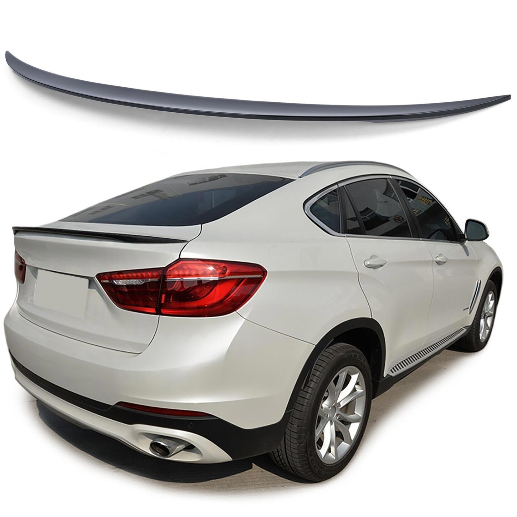 BMW X6 F16 spoiler, achterklepspoiler hoogglans zwart