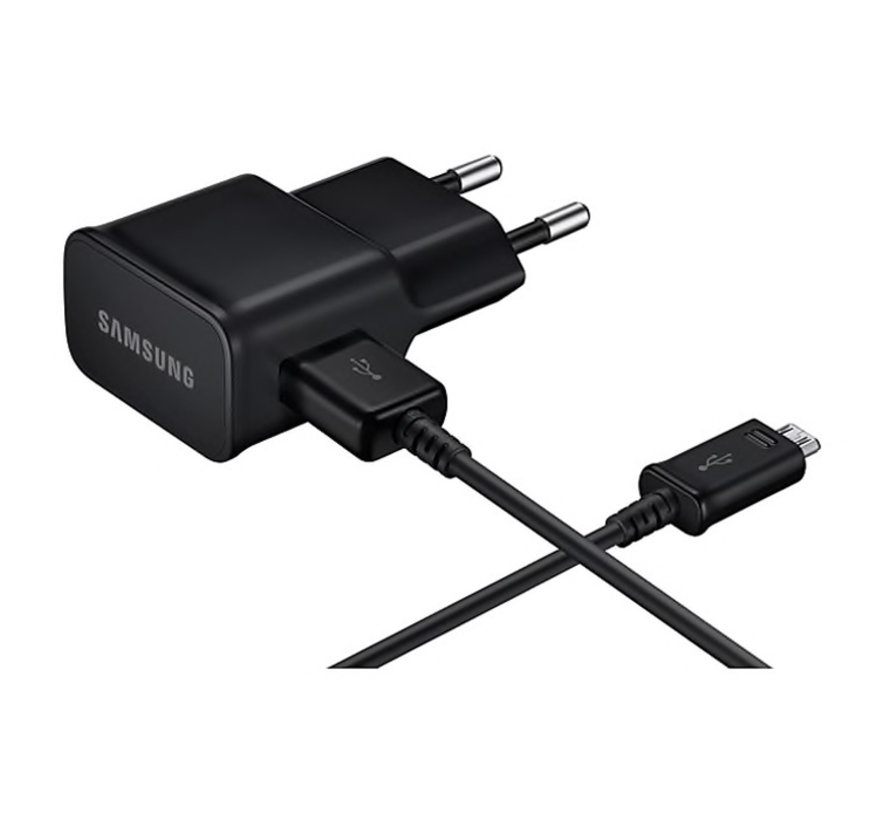 Array Opknappen Bedelen Originele USB oplader 5V + micro-USB kabel Zwart