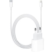 Bulkverpakking iPhone USB-C Fast Charger 20 Watt + USB-C naar Lightning kabel 1 meter