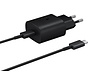 Samsung 25W Power Delivery oplader + kabel - USB-C snellader - Zwart