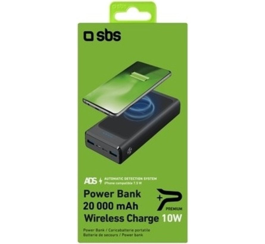 Wireless Powerbank SBS 10W 20.000 mAh