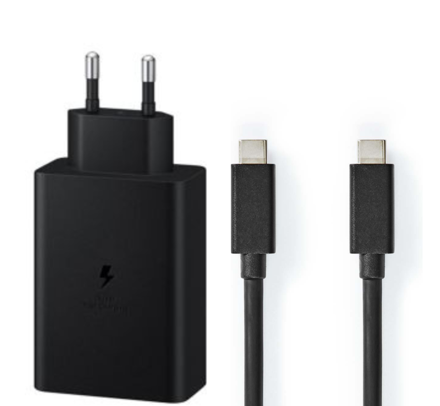Power Adapter Trio Samsung 65W PD + USB-C naar USB-C Kabel