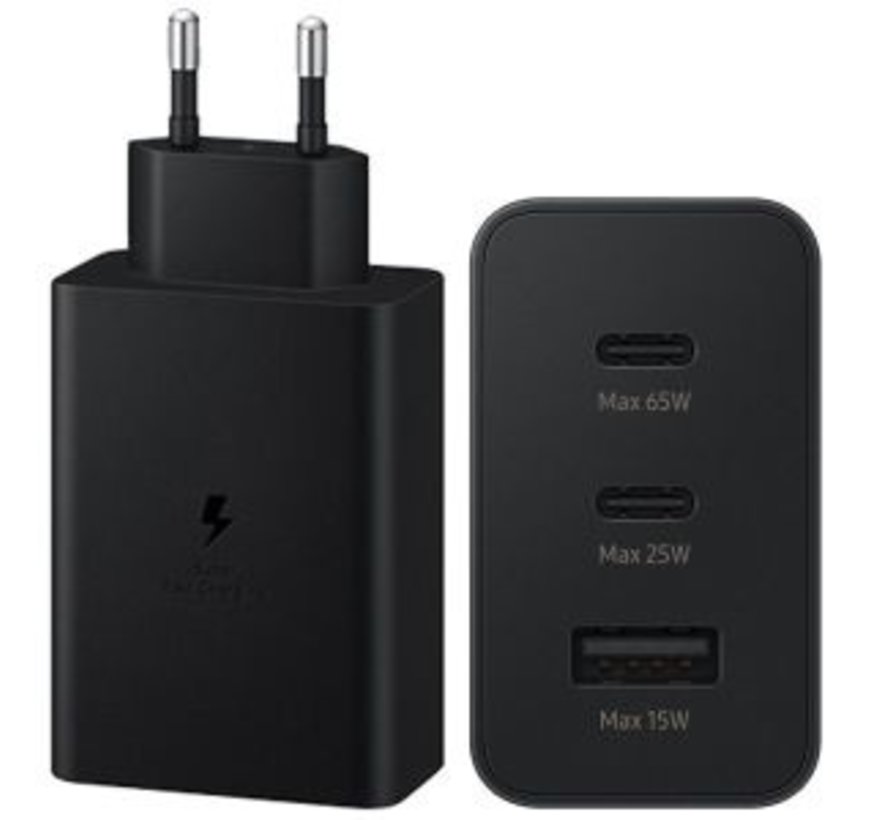 Power Adapter Trio Samsung 65W PD + USB-C naar USB-C Kabel