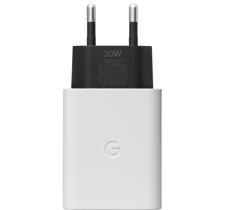 Google USB-C Snellader 30W + USB-C Kabel Wit