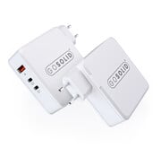 GO SOLID! - 3-Poort USB Adapter 100W  (USB A + USB C + USB C)