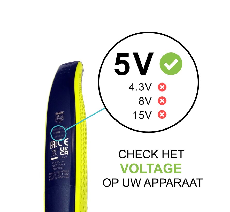 oplaadkabel voor Revahs Clipper Two Professionele Tondeuse