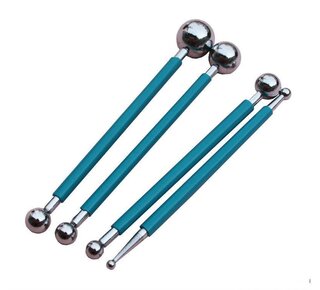 Kogelvormige RVS  ball tool gereedschap (4 stuks)