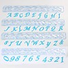 FMM Alphabet & Numbers tappits Upper Case SCRIPT Italic