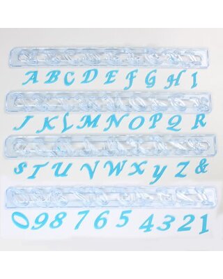 FMM Alphabet & Numbers tappits Upper Case SCRIPT Italic