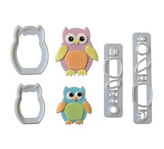 FMM FMM Mummy & Baby Owl Cutter Set/4