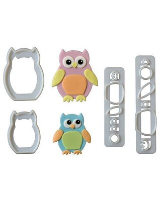 FMM FMM Mummy & Baby Owl Cutter Set/4