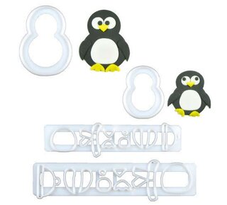 FMM FMM Mummy & Baby Penguin Cutter Set/4