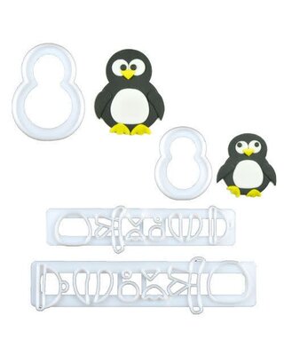 FMM FMM Mummy & Baby Penguin Cutter Set/4