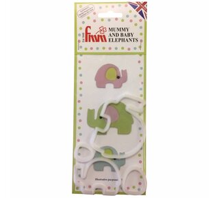 FMM FMM Mummy and Baby Elephant Cutter Set/4