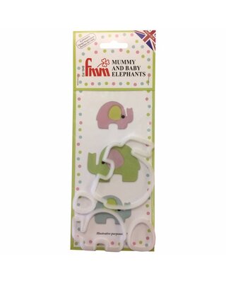 FMM FMM Mummy and Baby Elephant Cutter Set/4