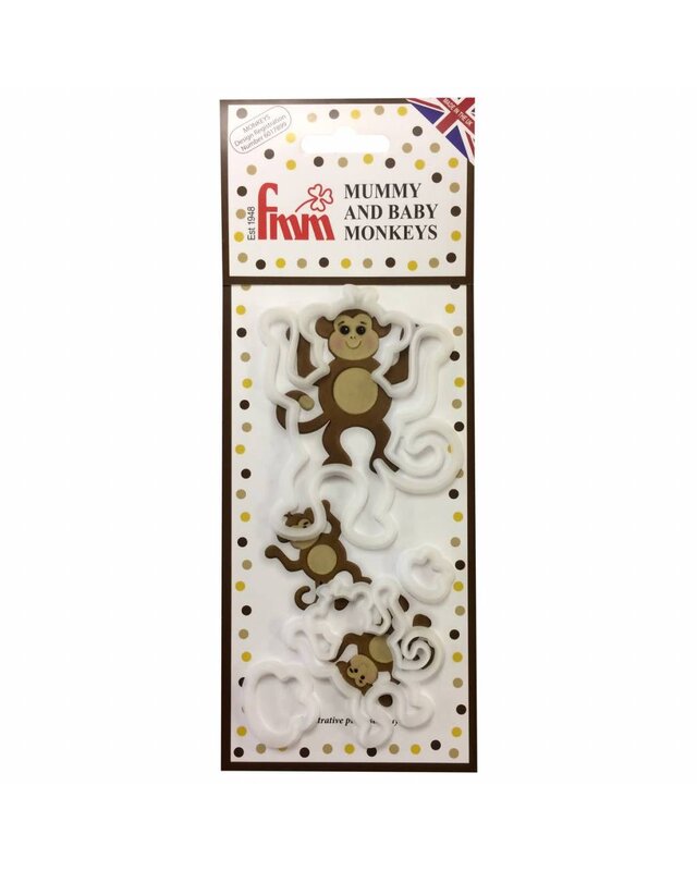 FMM FMM Mummy and Baby Monkey Cutter Set/4