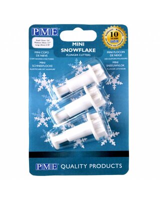 PME Mini Snowflake Plunger Cutter Set/3
