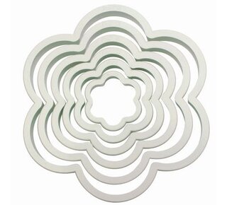 PME PME Plastic Cutter Flower Set/6